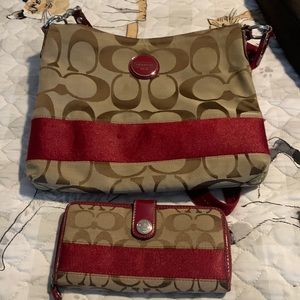 Coach bag and matching wallet